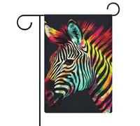 Bandiere da giardino colorate arcobaleno zebrate 30,5 x 45,7 cm doppia bandiera esterna bandiera estiva bandiera floreale benvenuto giardino bandiere stagionali decorazioni per le vacanze