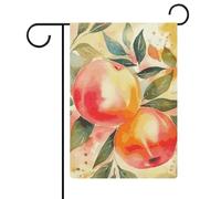 Bandiere da giardino colorate color pesca ad acquerello 30,5 x 45,7 cm bandiera esterna a doppia faccia bandiera estiva da cortile floreale bandiere da giardino di benvenuto stagionali decorazioni per