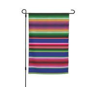 Bandiere da giardino colorate messicane con stampa a strisce 30,5 x 45,7 cm, su entrambi i lati, decorazione stagionale per la casa all'aperto e per tutte le stagioni
