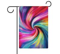 Bandiere da giardino colorate Tie Dye 30,5 x 45,7 cm doppia bandiera esterna bandiera estiva cortile bandiera floreale benvenuto giardino bandiere stagionali decorazioni per le vacanze