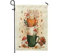 Bandiere da giardino con alpaca e lama del Ringraziamento, 30,5 x 45,7 cm, double face, per esterni, graziose bandiere per casa in tela di tacchino, bandiere autunnali in iuta da giardino per esterni