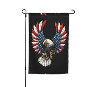 Bandiere da giardino con aquila americana, stampa su entrambi i lati, 30,5 x 45,7 cm, decorazione stagionale per la casa e per tutte le stagioni