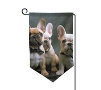 Bandiere da giardino con bulldog francese, bandiera verticale su entrambi i lati, 30,5 x 45,7 cm, bandiera stagionale primaverile estate per vacanze, fattoria, cortile, decorazione da appendere