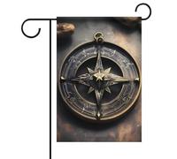 Bandiere da giardino con bussola, con rune norrene, 30 x 45 cm, double face, per esterni, bandiere stagionali e striscioni per patio, cortile, terrazza, veranda, giardino, terrazza, balcone, prato