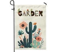Bandiere da giardino con cactus divertenti per bambini, 30,5 x 45,7 cm, double face, per esterni, piante grasse ad acquerello, bandiere verticali standard per la casa, graziose bandiere botaniche per