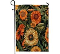 Bandiere da giardino con calendula primaverile, 30,5 x 45,7 cm, double face, per esterni, vintage retrò, bandiere standard in tela per esterni, divertente estetica per cortile, cortile, prato
