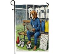 Bandiere da giardino con cane Beagle 2026, 30,5 x 45,7 cm, double face, decorative per esterni, pronte per la partita di cuccioli di allenatore, bandiera per casa, sport all'aperto, piccola bandiera