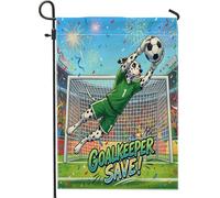 Bandiere da giardino con cane dalmata 2026, 30,5 x 45,7 cm, double face, per decorazione esterna, per giocare a cucciolo di portiere, bandiera per casa, sport all'aperto, piccola bandiera per prato