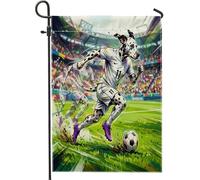 Bandiere da giardino con cane dalmata 2026, 30,5 x 45,7 cm, double face, per esterni, per giocare al giorno del cucciolo, bandierine verticali standard per la casa, bandiere sportive per cortile