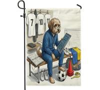 Bandiere da giardino con cane Havanese 2026, 30,5 x 45,7 cm, double face, decorative per esterni, pronte per la partita, bandiera in tela per la casa, per sport all'aperto, piccola bandiera per prato