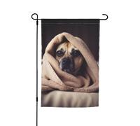 Bandiere da giardino con cane in una coperta per esterni su entrambi i lati bandiere da cortile 30 x 45,7 cm piccole bandiere da giardino stagionali per decorazioni interne ed esterne