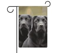 Bandiere da giardino con cane Labrador Retriever, 30,5 x 45,7 cm, doppia faccia, bandiera estiva da cortile, bandiere floreali da giardino, decorazioni stagionali per le vacanze