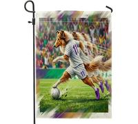 Bandiere da giardino con cane Rough Collie 2026, 30 x 45 cm, double face, per esterni, per giocare al giorno del cucciolo e dribblare oltre le bandiere verticali standard della casa, bandiere sportive