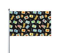 Bandiere da giardino con carte della Loteria messicana, 3 x 5 piedi, grandi, di benvenuto, per decorazioni da esterno, per feste in giardino