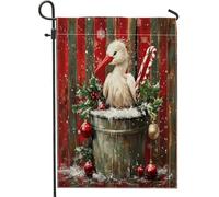 Bandiere da giardino con cicogne di Natale e uccelli, 30,5 x 45,7 cm, double face, per esterni, in tela, per casa, cortile, giardino, giardino, giardino, giardino, giardino, giardino