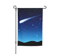 Bandiere da giardino con cielo stellato notturno e cometa, 12x18, bifacciali, primaverili, per esterni, piccole bandiere da giardino stagionali, decorazioni da giardino per esterni, decorazioni per es