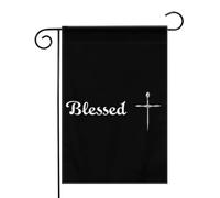 Bandiere da giardino con croce religiosa benedetta, 31,75 x 46,7 cm, colori vivaci, ideali per decorare cortili, case e spazi esterni. Regalo perfetto.