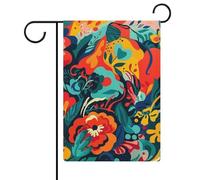Bandiere da giardino con design floreale, 30,5 x 45,7 cm, doppia faccia, bandiera estiva, bandiera floreale di benvenuto da giardino, decorazioni stagionali per le vacanze