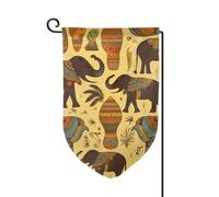 Bandiere da giardino con elefanti africani verticali su entrambi i lati, 30,5 x 45,7 cm, bandiera stagionale primaverile estate per vacanze, fattoria, cortile, decorazione da appendere all'aperto