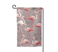 Bandiere da giardino con fenicottero rosa verticale su entrambi i lati, 30,5 x 45,7 cm, bandiera stagionale primaverile estate decorazione per esterni