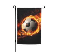 Bandiere da giardino con fiamma di calcio per esterni, 30,5 x 45,7 cm, bandiera da giardino stagionale su entrambi i lati con occhielli bandiera esterna per decorazioni per la casa sfondo fotografico