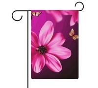 Bandiere da giardino con fiori colorati, 30,5 x 45,7 cm, doppia faccia, bandiera estiva da cortile, bandiere floreali da giardino, decorazioni stagionali per le vacanze