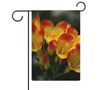 Bandiere da giardino con fiori e piante fresia, 30,5 x 45,7 cm, doppia faccia, bandiera estiva, bandiera floreale, benvenuto, giardino, decorazioni stagionali per le vacanze