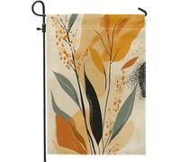 Bandiere da giardino con fiori e verga d'oro primaverile, 30,5 x 45,7 cm, double face, per decorazione esterna, retrò fiori di metà secolo, bandiera per casa in tela, divertente e funky all'aperto