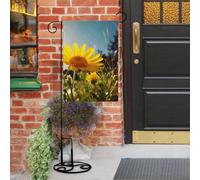Bandiere da giardino con fiori gialli sotto il sole, 30,5 x 45,7 cm, doppia faccia, piccola bandiera da giardino, bandiere stagionali per Natale, fattoria, decorazioni esterne
