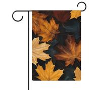Bandiere da giardino con foglia d'acero pittura artistica 30,5 x 45,7 cm bandiera esterna a doppia faccia bandiera estiva da cortile floreale bandiere da giardino di benvenuto stagionali decorazioni
