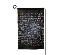 Bandiere da giardino con formula matematica verticale su entrambi i lati, 30,5 x 45,7 cm, primavera, estate, stagionale, cortile, decorazione da appendere, taglia unica