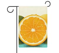 Bandiere da giardino con frutta arancione fresca 30,5 x 45,7 cm bandiera esterna a doppia faccia bandiera estiva da giardino di benvenuto bandiere da giardino stagionali decorazioni per le vacanze
