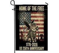Bandiere da giardino con gatti persiani per il 250° anniversario, 30,5 x 45,7 cm, double face, per decorazione esterna, motivo 4 luglio Memorial Day, bandiera patriottica per esterni, piccola bandiera
