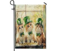 Bandiere da giardino con gatto persiano, 30,5 x 45,7 cm, double face, per esterni, per finestre, divertenti gattini, bandiere verticali standard per casa, trifoglio, bandierine per animali domestici