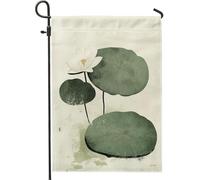 Bandiere da giardino con gigli primaverili, 30,5 x 45,7 cm, double face, per esterni, scena di fiori, albero, mare, bandierine per la casa, bandiere floreali per cortile, cortile, prato