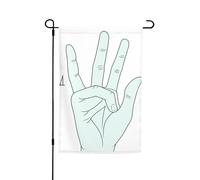 Bandiere da giardino con lettere dell'alfabeto per esterni su entrambi i lati, bandiere da giardino 30 x 45,7 cm, piccole bandiere da giardino stagionali per decorazioni per interni ed esterni