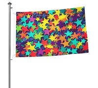 Bandiere da giardino con molte stelle, 0,6 x 0,9 m, stampa su entrambi i lati, bandiera da cortile per esterni, bandiere per vacanze, banner regalo con occhielli sfondo fotografico per interni ed