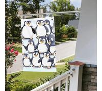 Bandiere da giardino con molti simpatici pinguini bambino 6 x 0,9 m per esterni interni primavera estate autunno inverno giardino bandiere con occhiello verticale su entrambi i lati bandiere per