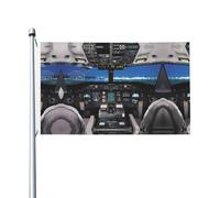 Bandiere da giardino con motivo a cabina di pilotaggio, bandiere decorative su entrambi i lati, adatte per prati, balconi, portici, ecc.