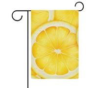 Bandiere da giardino con motivo a fetta di limone, 30 x 45 cm, doppia faccia, bandiera estiva, bandiera floreale di benvenuto da giardino, decorazioni stagionali per le vacanze
