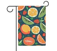 Bandiere da giardino con motivo a frutta, 30,5 x 45,7 cm, doppia faccia, bandiera estiva, bandiera floreale di benvenuto da giardino, decorazioni stagionali per le vacanze