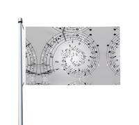 Bandiere da giardino con motivo note musicali, bandiere decorative su entrambi i lati, adatte per prati, balconi, portici, ecc.