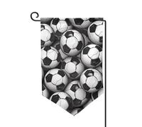 Bandiere da giardino con motivo palla da calcio in bianco e nero bandiera verticale a doppia faccia bandiera per casa 30,5 x 45,7 cm bandiera stagionale primavera estate per vacanze fattoria cortile