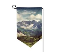 Bandiere da giardino con paesaggi montani bandiera verticale a doppia faccia 30 x 45 cm primavera estate stagionale cortile banner vacanza fattoria cortile all'aperto decorazione da appendere bandiera