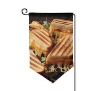 Bandiere da giardino con panini al formaggio, bandiera verticale bifacciale per casa, 12 x 18 pollici, bandiera stagionale primaverile ed estiva, decorazione da appendere all'esterno per fattoria e