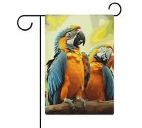 Bandiere da giardino con pappagalli carini 30,5 x 45,7 cm bandiera esterna a doppia faccia bandiera estiva da giardino di benvenuto bandiere da giardino stagionali decorazioni per le vacanze