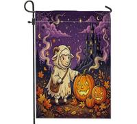 Bandiere da giardino con pecore di Halloween, 30,5 x 45,7 cm, su entrambi i lati, per esterni, case infestate per vacanze, piccole bandiere per casa, in tela da imballaggio autunnale, per esterni