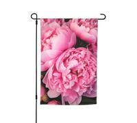 Bandiere da giardino con peonia rosa per esterni, 30,5 x 45,7 cm, bandiera stagionale da giardino con occhielli bandiera esterna per decorazioni per la casa sfondo fotografico