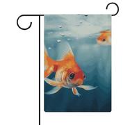 Bandiere da giardino con pesci, 30,5 x 45,7 cm, double face, bandiera estiva da cortile, bandiere floreali da giardino di benvenuto, decorazioni stagionali per le vacanze