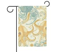 Bandiere da giardino con pesci giallo chiaro 30,5 x 45,7 cm bandiera esterna a doppia faccia bandiera estiva da giardino di benvenuto bandiere da giardino stagionali decorazioni per le vacanze